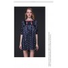 TE9645LLYG Europe fashion temperament crown print large size dress