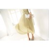 TE9788WJYS Korean style drape slim long dress