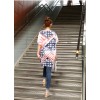 TE9862AYY Korean fashion union jack print loose t-shirt