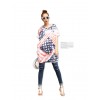 TE9862AYY Korean fashion union jack print loose t-shirt