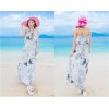 TE9864MSJ Bohemia sleeveless flouncing slim beach maxi dress