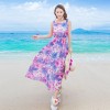 TE9865MSJ Bohemia gallus shivering print beach maxi dress