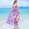 TE9865MSJ Bohemia gallus shivering print beach maxi dress