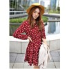 TE9021AYY Japanese Fashion Street Snap Slim Waist Dress