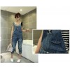 TE8007MNH Good-looking Thin Denim suspender trousers