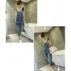 TE8007MNH Good-looking Thin Denim suspender trousers