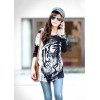 TE5799HJFS Tiger Head Printing Loose Large Size T-shirt