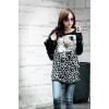 TE5940HJFS Leopard Printing Loose Large Size T-shirt