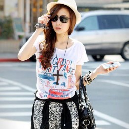 TE86030JYS New Style Cartoon Printing Casual T-shirt