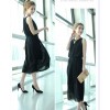 TE68056YWQS Korean Fashion Vest Chiffon Maxi Dress