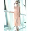 TE68056YWQS Korean Fashion Vest Chiffon Maxi Dress