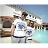 TE8686QQ Korean Fashion Simple Printing Couple T-shirt and Shorts Set for Girl