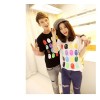 TE9208QQ Korean Fashion Trendy Causal Couple T-shirt