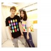TE9208QQ Korean Fashion Trendy Causal Couple T-shirt