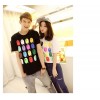 TE9208QQ Korean Fashion Trendy Causal Couple T-shirt