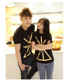 TE9209QQ Korean Fashion Gilding Eagle Printing Causal Couple T-shirt for boy