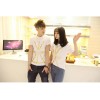 TE9209QQ Korean Fashion Gilding Eagle Printing Causal Couple T-shirt for girl