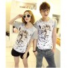 TE5012ASY Japanese Fashion Tiger Head Printing Couple T-shirt (for boy)