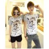 TE5012ASY Japanese Fashion Tiger Head Printing Couple T-shirt (for boy)