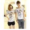 TE5012ASY Japanese Fashion Tiger Head Printing Couple T-shirt (for girl)