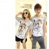 TE5012ASY Japanese Fashion Tiger Head Printing Couple T-shirt (for girl)