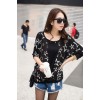 TE6663AYY Gilding five-pointed star loose long sleeve T-shirt