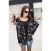TE6663AYY Gilding five-pointed star loose long sleeve T-shirt