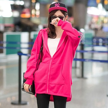 TE7670XHHB Casual skull print sleeve pocket fleece coat