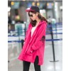 TE7670XHHB Casual skull print sleeve pocket fleece coat