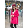 TE7670XHHB Casual skull print sleeve pocket fleece coat