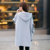 TE7670XHHB Casual skull print sleeve pocket fleece coat