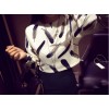 TE7985MMFS Autumn abstract print long sleeve tops