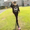 TE6389XYYC Cartoon cat print loose casual sweatshirt