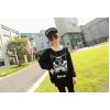 TE6389XYYC Cartoon cat print loose casual sweatshirt