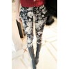 TE6397XYYC Europe style vintage print slim leggings