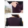 TE6963BLJL Casual grid long sleeve tops with shorts red