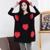 TE86119JYS Korean fashion heart pattern batwing sleeve sweater