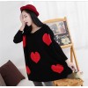 TE86119JYS Korean fashion heart pattern batwing sleeve sweater