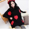 TE86119JYS Korean fashion heart pattern batwing sleeve sweater