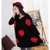 TE86119JYS Korean fashion heart pattern batwing sleeve sweater