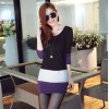 TE8980WMSS OL temperament long sleeve slim dress black