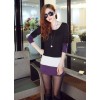 TE8980WMSS OL temperament long sleeve slim dress black