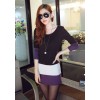 TE8980WMSS OL temperament long sleeve slim dress black