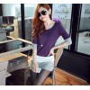 TE8980WMSS OL temperament long sleeve slim dress purple