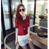 TE8980WMSS OL temperament long sleeve slim dress red