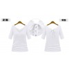 TE8987WMSS V-neck long sleeve Europe style T-shirt white