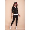 TE88219HNW Autumn casual tracksuit three pieces black