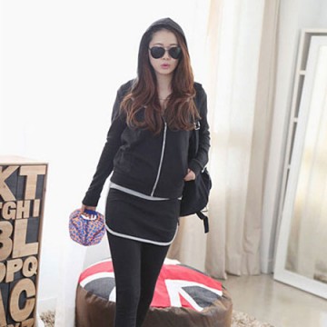 TE5003XXM Europe style leisure hooded coat with slim pantskirt