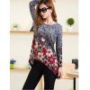 TE5920BLJL Irregular print loose T-shirt