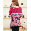 TE5921BLJL Irregular cartoon girl print loose T-shirt